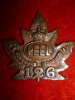 126th Battalion (Peel County) Cap Badge